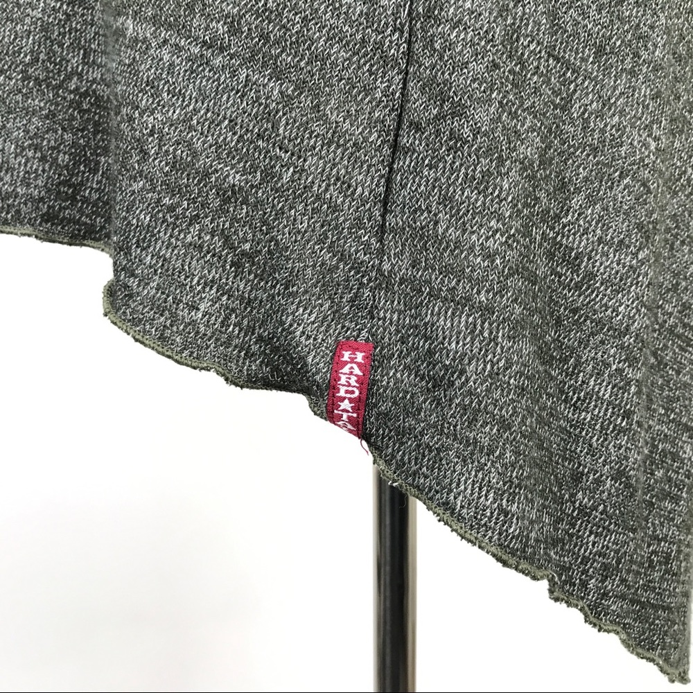 Hard Tail Stretch Top Lg Green White Split Back - Picture 6 of 8